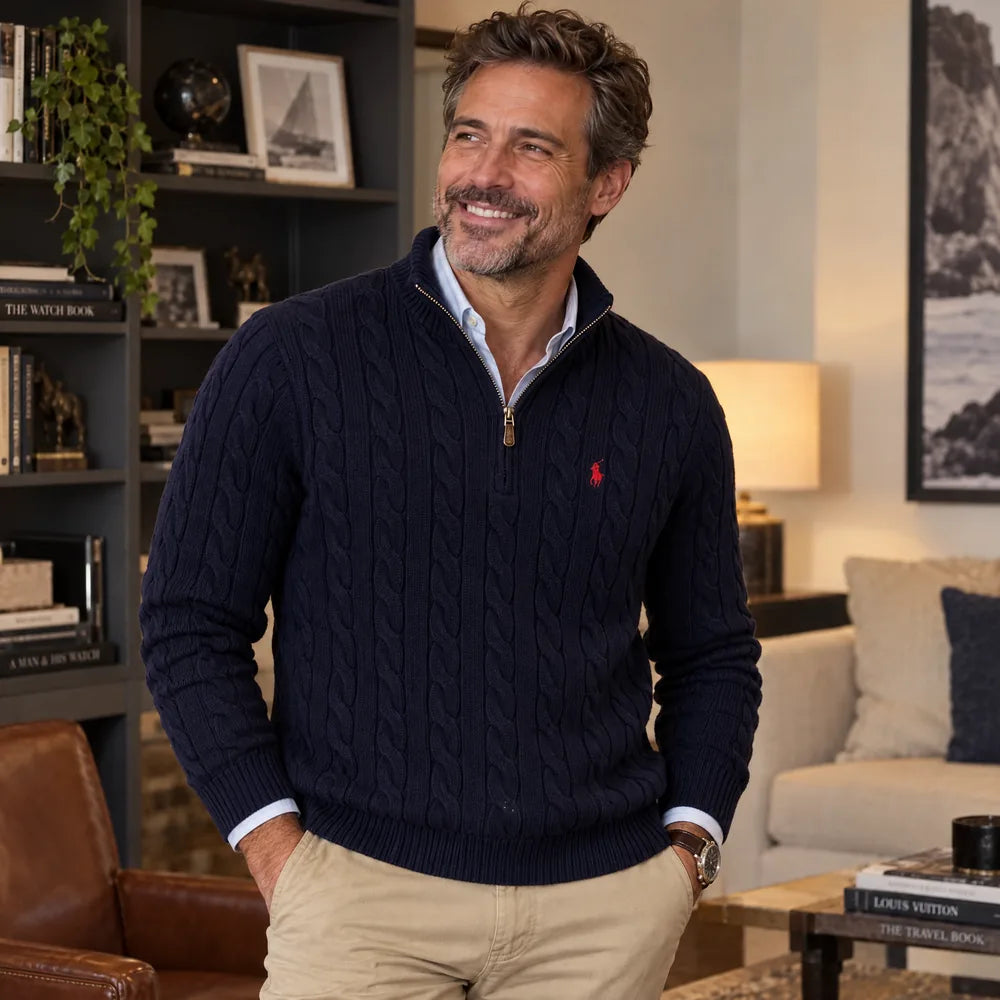 Cable Quarter Zip