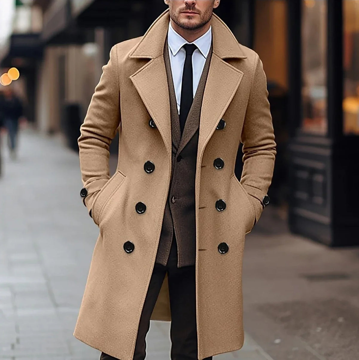 The Whitehall Double-Breasted Overcoat