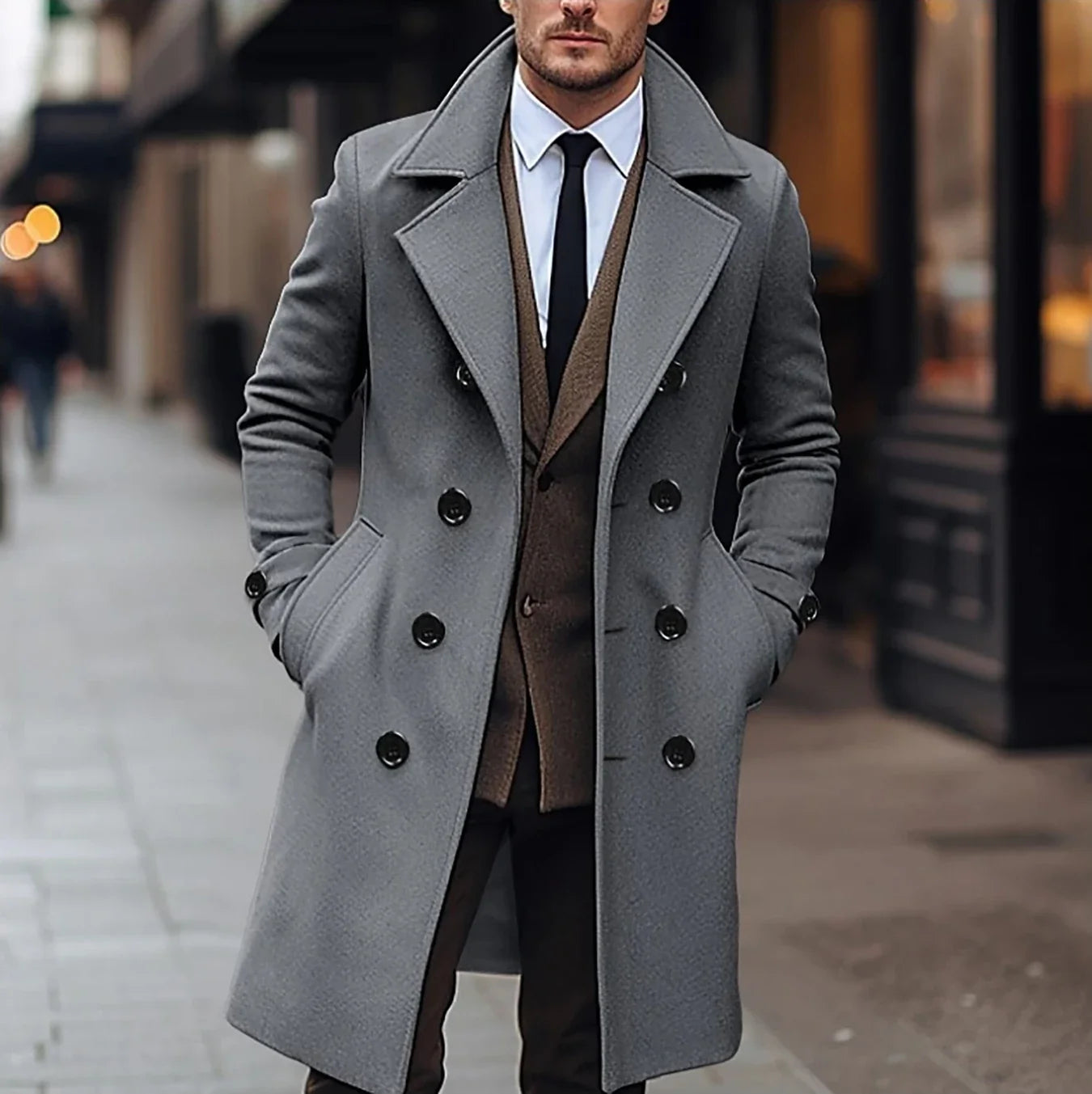 The Whitehall Double-Breasted Overcoat