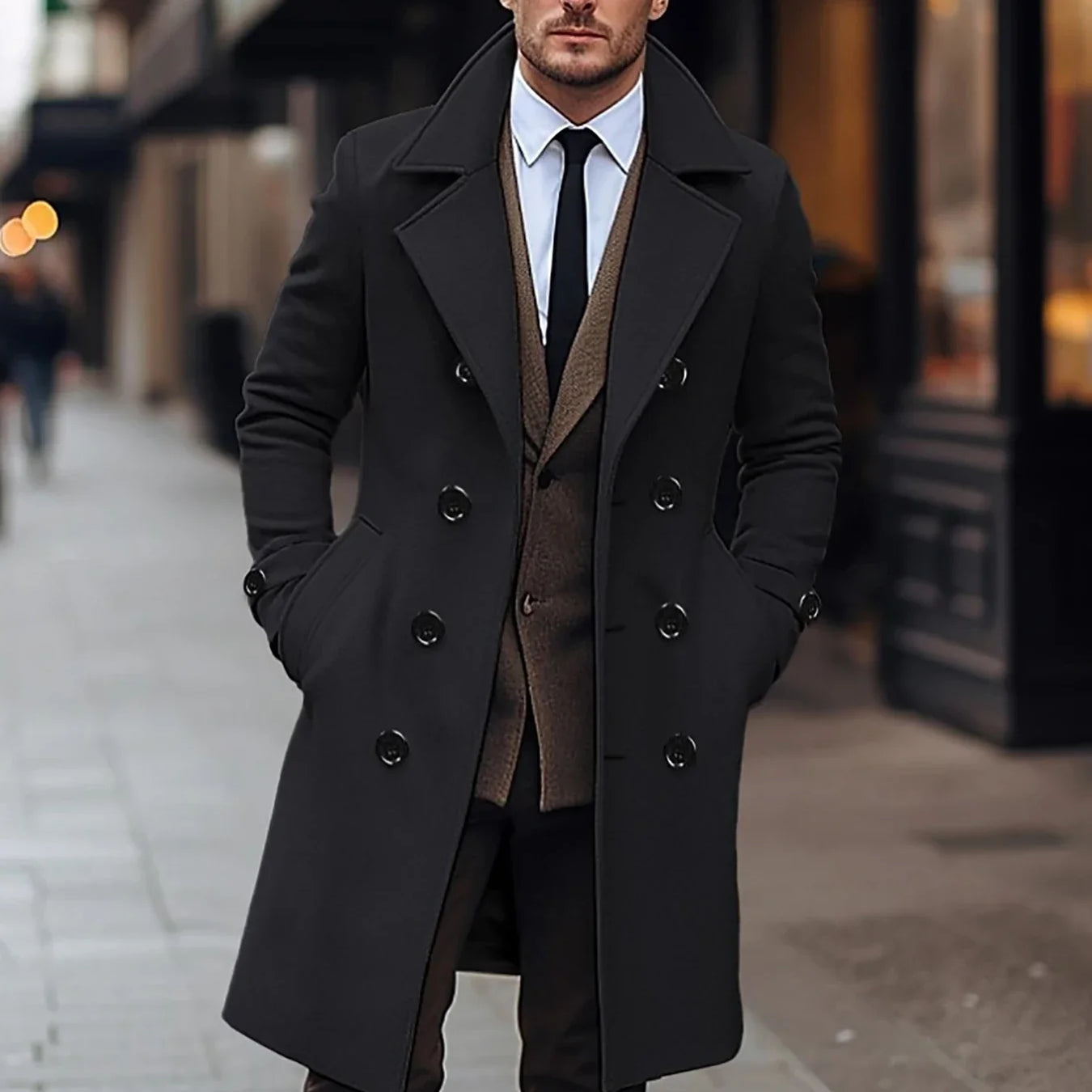 The Whitehall Double-Breasted Overcoat
