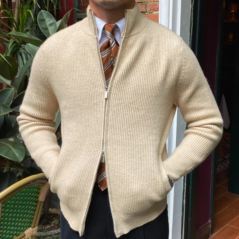 The Aran Zip Cardigan
