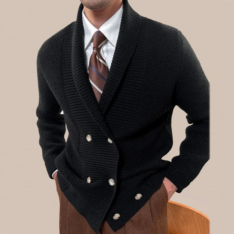 The Knightsbridge Double-Breasted Shawl Cardigan