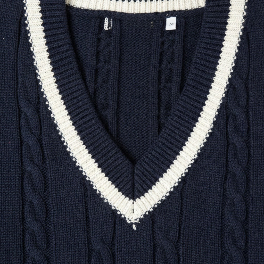 The Henley Cable Knit Vest
