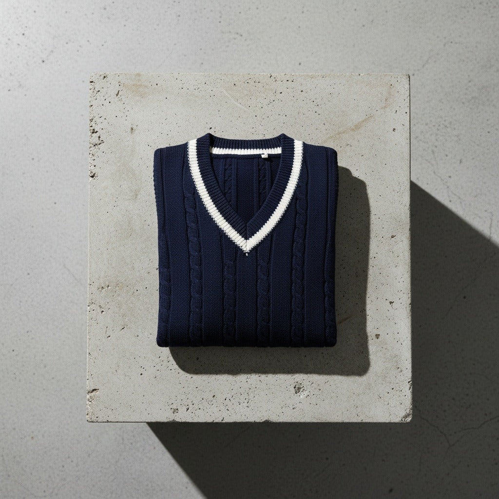 The Henley Cable Knit Vest