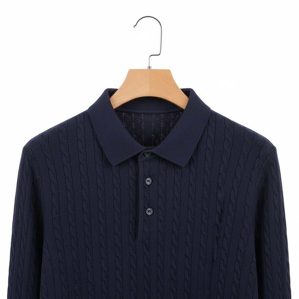 The Clifton Cable Knit Polo