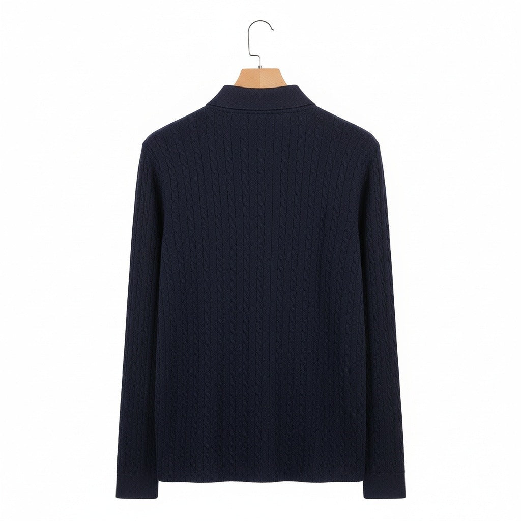 The Clifton Cable Knit Polo