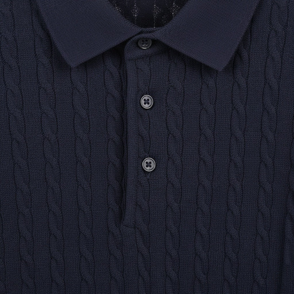 The Clifton Cable Knit Polo