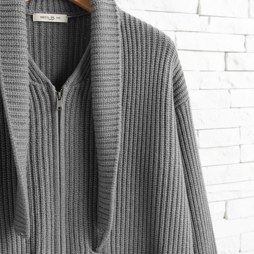 The Tetbury Shawl Zip Cardigan