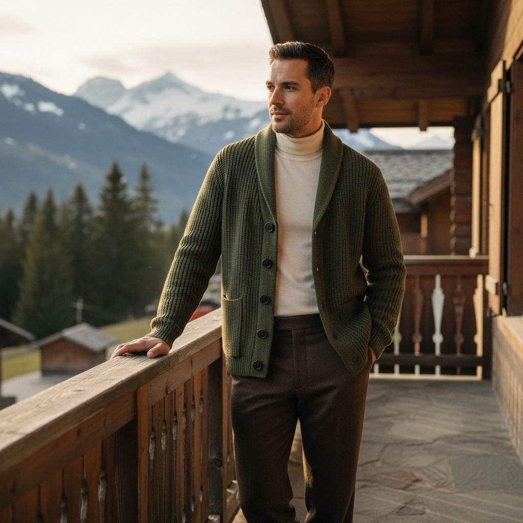 The Wilton Shawl Collar Cardigan