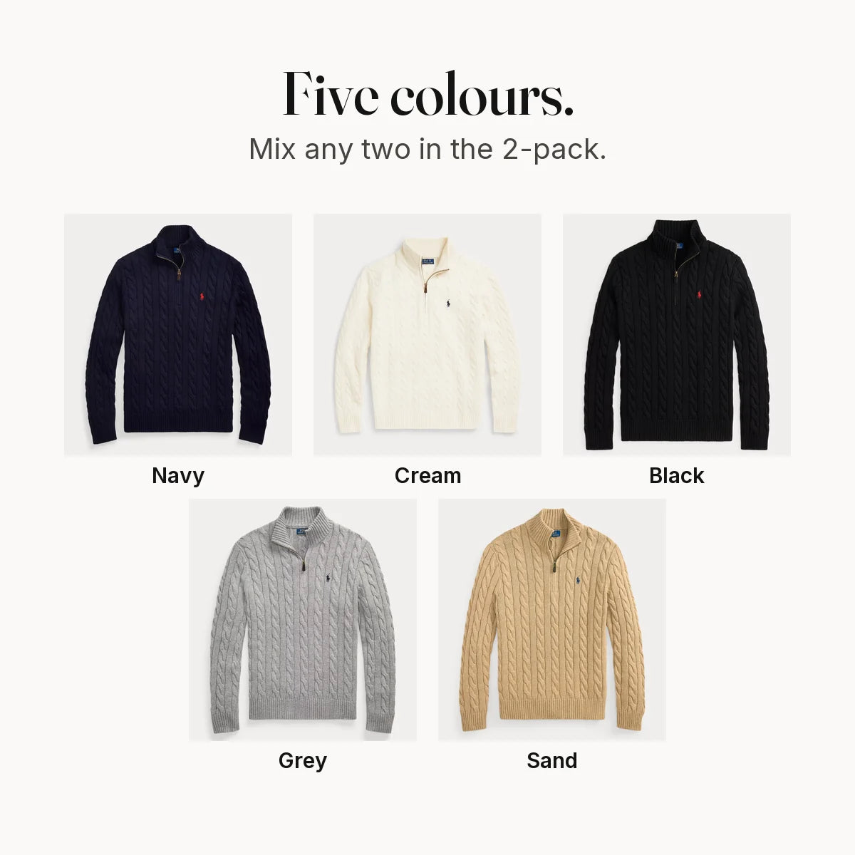 Cable Quarter Zip