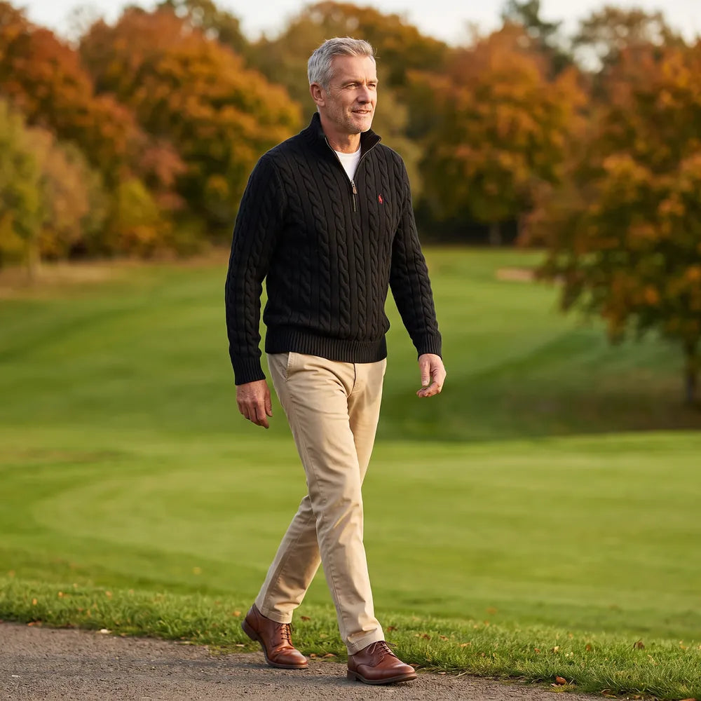 Cable Quarter Zip