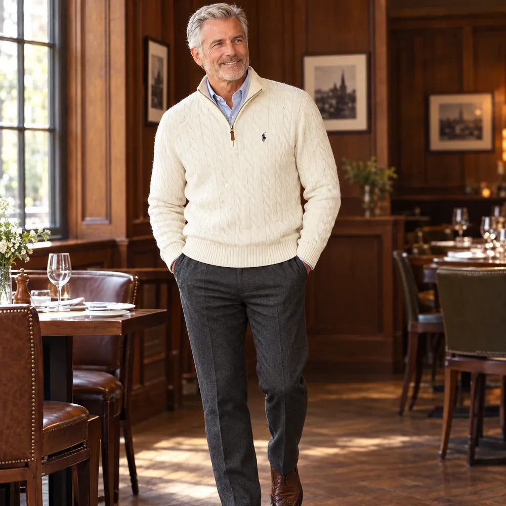 Cable Quarter Zip