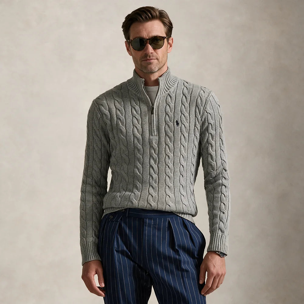 Cable Quarter Zip