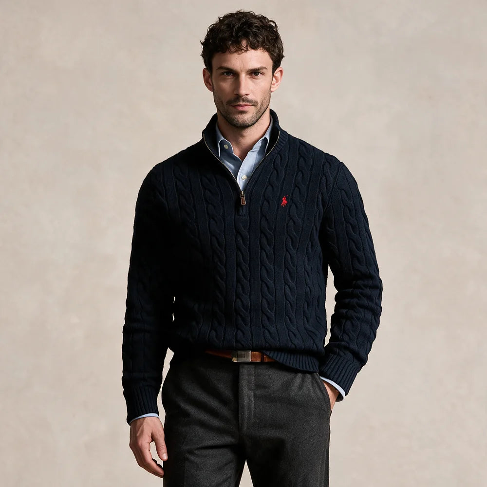 Cable Quarter Zip