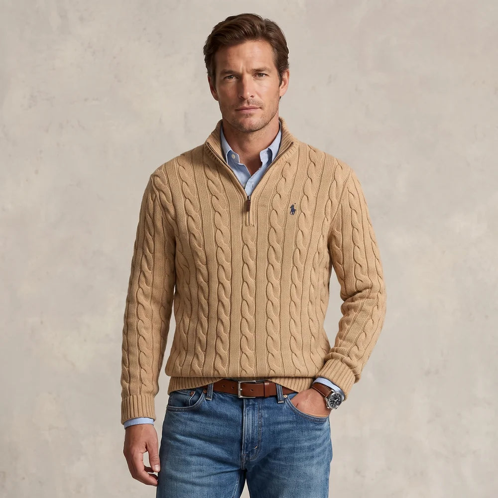 Cable Quarter Zip